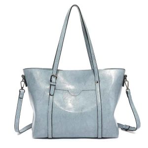 Women’s Soft Leather Handbag Big Capacity Tote Shoulder Crossbody Bag